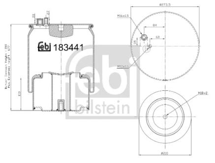 Сильфон пневматичної підвіски FEBI BILSTEIN 183441