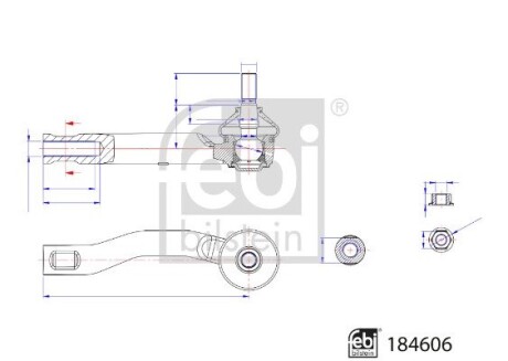 Рульовий наконечник FEBI BILSTEIN 184606