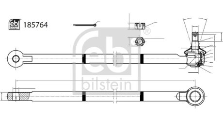 Наконечник поперечної рульової тяги FEBI BILSTEIN 185764
