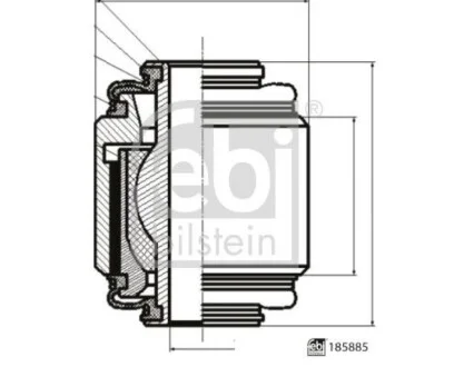 Сайлентблок рычага (заднего/снизу/снаружи) Subaru Forester 10- FEBI BILSTEIN 185885