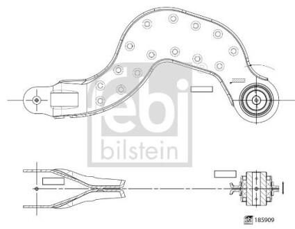 Рычаг подвески, задняя ось FEBI BILSTEIN 185909