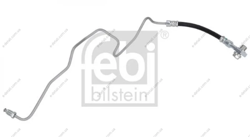 Шланг гальмівний (задній) Skoda Fabia I-II/Seat Ibiza III/VW Polo IV 99- (L) (L=188mm) FEBI BILSTEIN 186215 (фото 1)