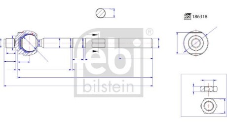 Рульова тяга(без наконечника) FEBI BILSTEIN 186318