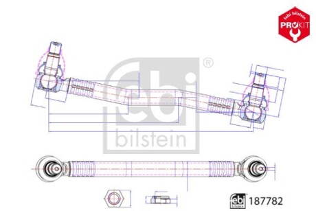 Рульова тяга продольна FEBI BILSTEIN 187782