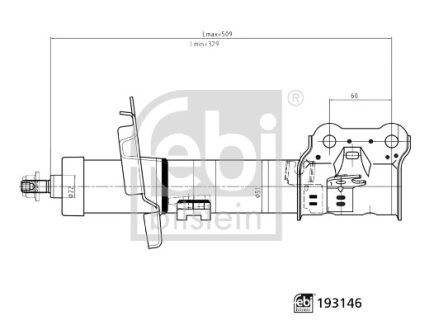 FEBI FORD амортизатор газ.передн. лів. B-MAX, FIESTA VI FEBI BILSTEIN 193146