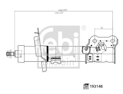 FEBI FORD амортизатор газ.передн. прав. B-MAX, FIESTA VI FEBI BILSTEIN 193148