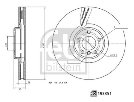 Гальмівний диск FEBI BILSTEIN 193351