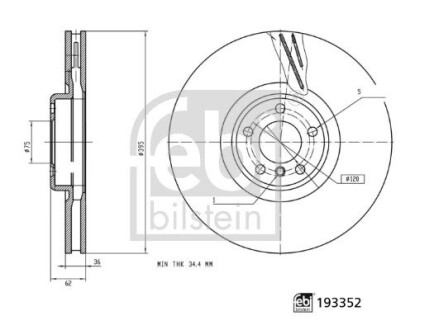 Гальмівний диск FEBI BILSTEIN 193352