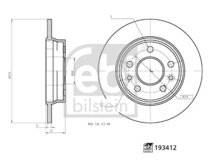 Гальмівний диск FEBI BILSTEIN 193412