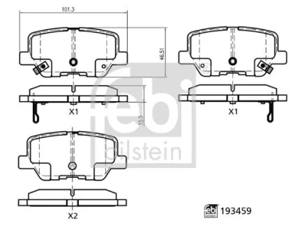 FEBI MAXUS Колодки гальмівні EUNIQ 5 EV FEBI BILSTEIN 193459