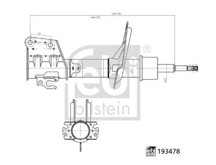 FEBI FIAT амортизатор газ.передн.Doblo 01- FEBI BILSTEIN 193478