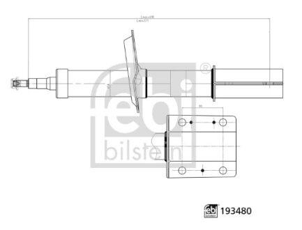 FEBI FIAT амортизатор масл.перед.Ducato 10-14 94- FEBI BILSTEIN 193480