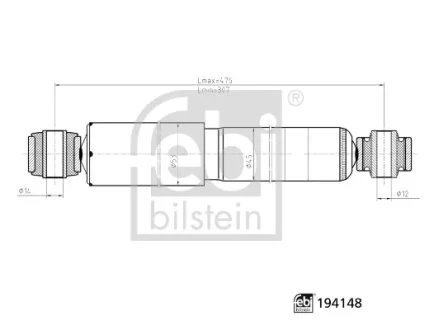 FEBI VW амортизатор задн.Caddy III 10- FEBI BILSTEIN 194148