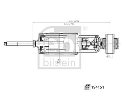 FEBI амортизатор передн. VW T4 ALL MODELS 9.90 - FEBI BILSTEIN 194151