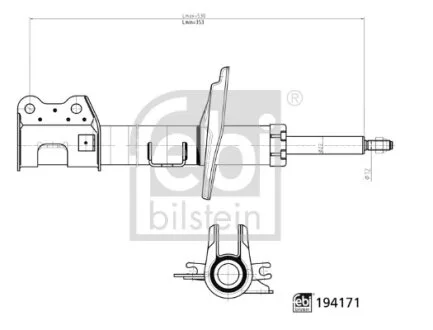 FEBI CITROEN амортизатор газ.передн.лів.Nemo,Fiat Fiorino 07- FEBI BILSTEIN 194171