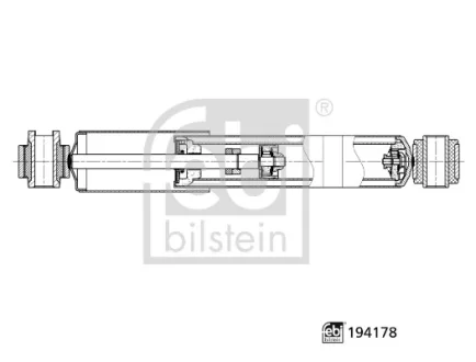 FEBI CITROEN Амортизатор газ. задн. JUMPY III 1.6 BlueHDi 115 16-, PEUGEOT EXPERT 2.0 BlueHDi 120 16-, TOYOTA PROACE 1.6 D4d 16- FEBI BILSTEIN 194178