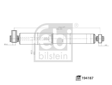 FEBI FORD амортизатор газ.задн. Transit 06- FEBI BILSTEIN 194187