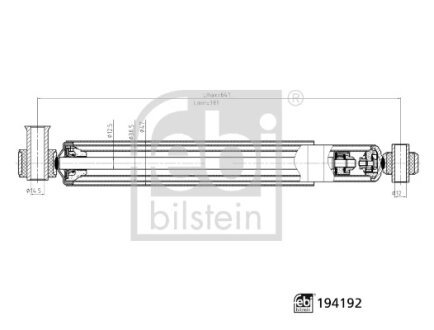 FEB IFORD амортизатор газ.задн. Transit 2.0DI 00- FEBI BILSTEIN 194192