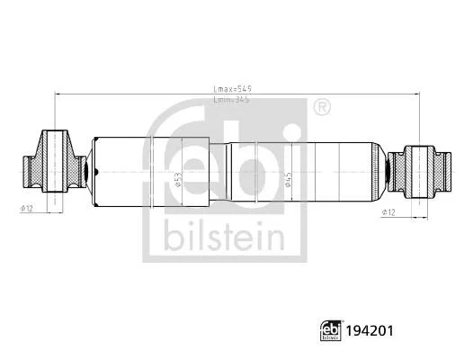 FEBI FIAT амортизатор газ. задн.Doblo,Opel Combo 10- FEBI BILSTEIN 194201 (фото 1)
