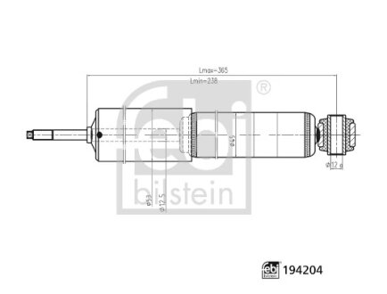 Фото febi mazda амортизатор газ.передн.b-serie 96- FEBI BILSTEIN 194204 FEBI MAZDA Амортизатор газ.передн.B-Serie 96- FEBI BILSTEIN 194204
