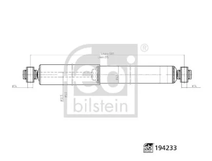 FEBI DB амортизатор газ.задн.Sprinter,VW Crafter 06- FEBI BILSTEIN 194233