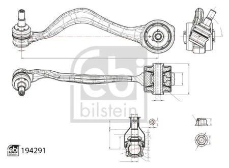 Важіль підвіски, підвіска коліс FEBI BILSTEIN 194291