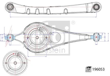 Важіль підвіски,задня вісь FEBI BILSTEIN 196053