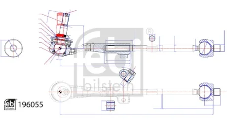 FEBI BMW Кермова тяга передн. лів. 3 (G20, G80, G28) 316 d 20- FEBI BILSTEIN 196055