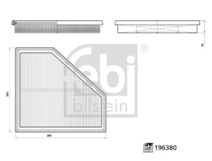 Фільтр повітря FEBI BILSTEIN 196380