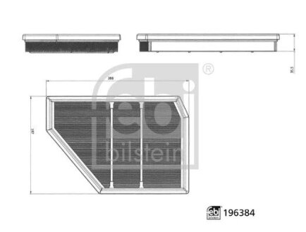 Фільтр повітря FEBI BILSTEIN 196384