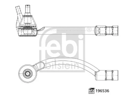 Наконечник рульової тяги з стопорною гайкою і шплінтом FEBI BILSTEIN 196536