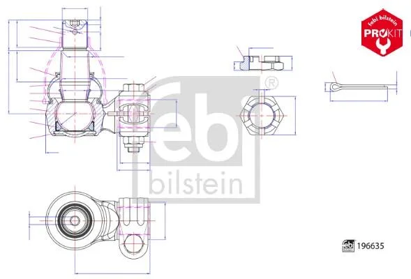 Рульовий наконечник FEBI BILSTEIN 196635 (фото 1)