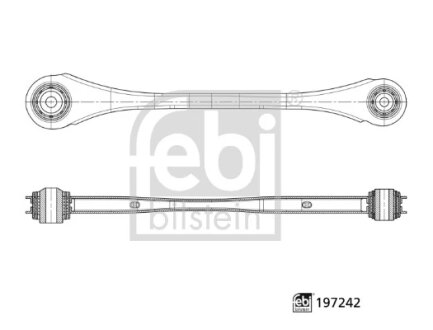 FEBI VW важіль поздовжній задньої підвіски прав. Audi Q5/Q7 15- FEBI BILSTEIN 197242