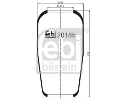 Пневмоподушка без поршня. FEBI BILSTEIN 20185