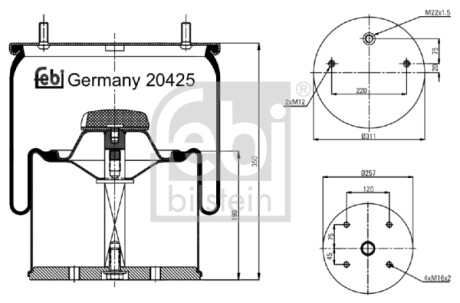 Пневмоподушка FEBI BILSTEIN 20425