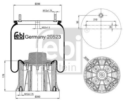 Пневмоподушка FEBI BILSTEIN 20523