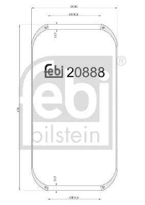 Пневмоподушка підвіски без поршня FEBI BILSTEIN 20888 (фото 1)