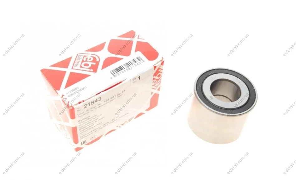 Подшипник ступицы (задней) MB A-class (W168) 97-04 (25x55x43) FEBI BILSTEIN 21843 (фото 1)
