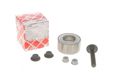 Подшипник ступицы (передней) Audi 80/90 88-96 (39x75x37) (к-кт с болтами) FEBI BILSTEIN 24366