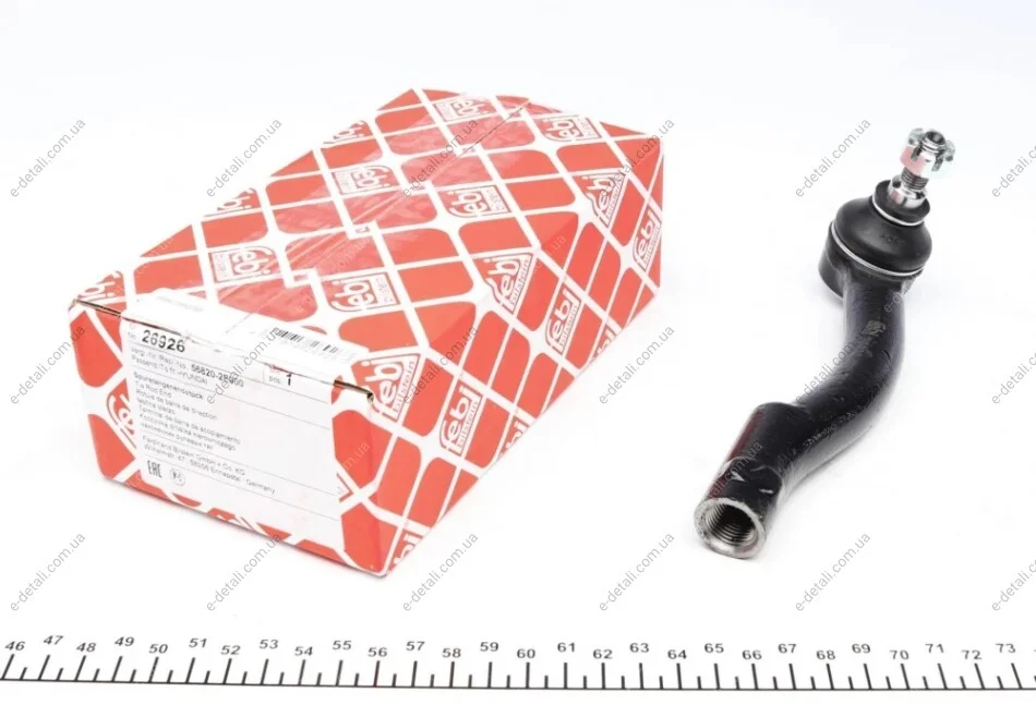 Наконечник тяги рулевой (R) Hyundai Tucson/ Kia Sportage 04- FEBI BILSTEIN 26926 (фото 1)