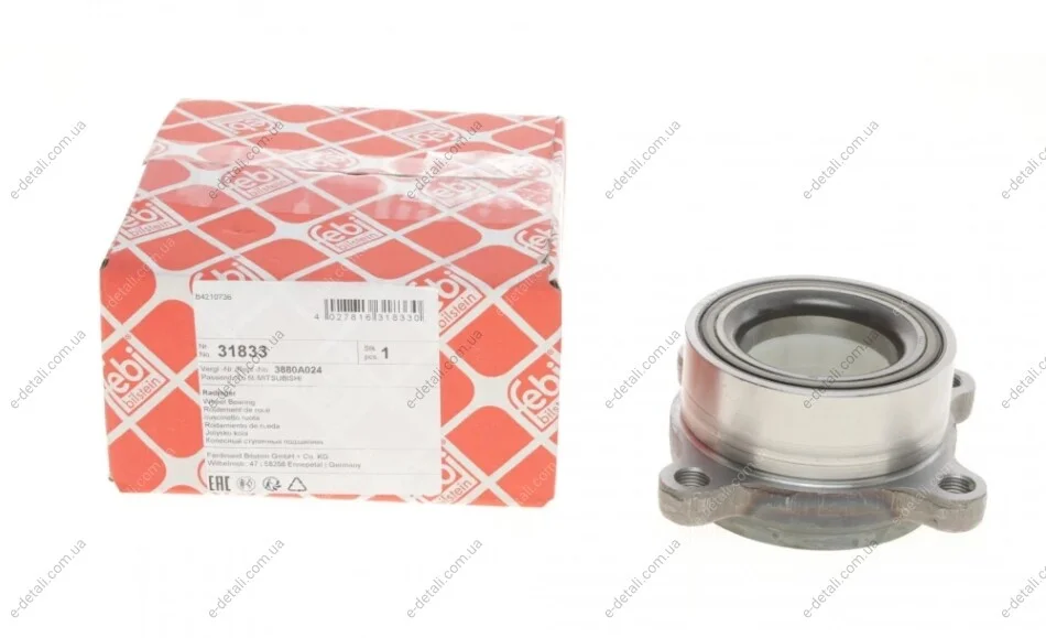 Подшипник ступицы (передней) Mitsubishi Pajero 90- FEBI BILSTEIN 31833 (фото 1)