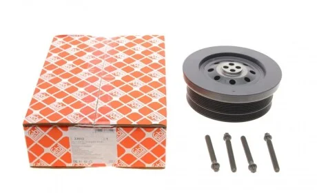 Шкив коленвала BMW 3 (E46/E90)/5 (E60)/X5 (E70) 3.0D 02-13 (4PK + 6PK) (M57) FEBI BILSTEIN 33602