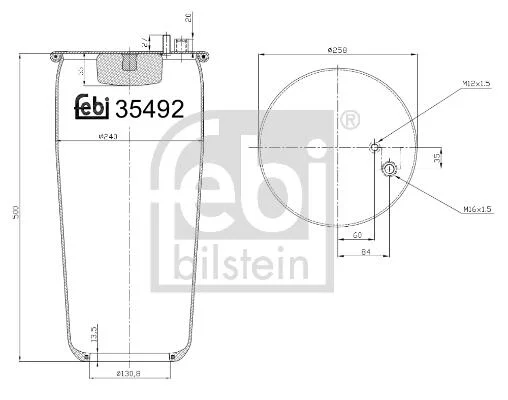 Подушка амортизуюча FEBI BILSTEIN 35492 (фото 1)