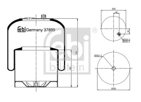 Пневмоподушка FEBI BILSTEIN 37899