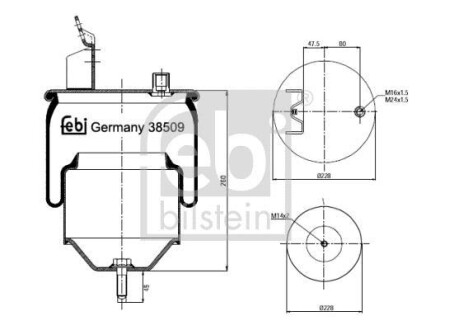 Подушка амортизуюча FEBI BILSTEIN 38509