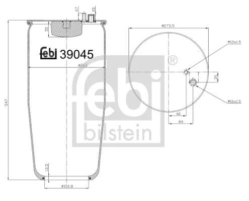 Подушка амортизуюча FEBI BILSTEIN 39045 (фото 1)