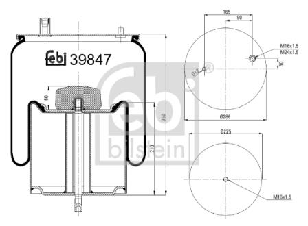 Сильфон пневматичної підвіски FEBI BILSTEIN 39847