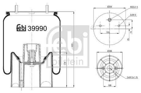 Подушка амортизуюча FEBI BILSTEIN 39990