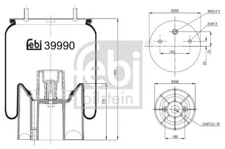 Подушка амортизуюча FEBI BILSTEIN 39990