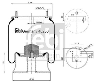 Пневмоподушка FEBI BILSTEIN 40256